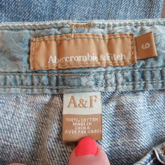 VINTAGE ABERCROMBIE & FITCH Y2K Low Rise Flap Pocket Distressed Jeans - Picture 15 of 16
